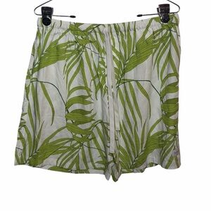 Piyama Tropical White & Green Drawstring Mens Boxer Lounge Shorts